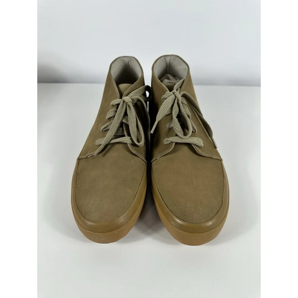 L.L. Bean Khaki‎ Leather Chukka Boots Mens 10 1/2 M Lace Up NEW
